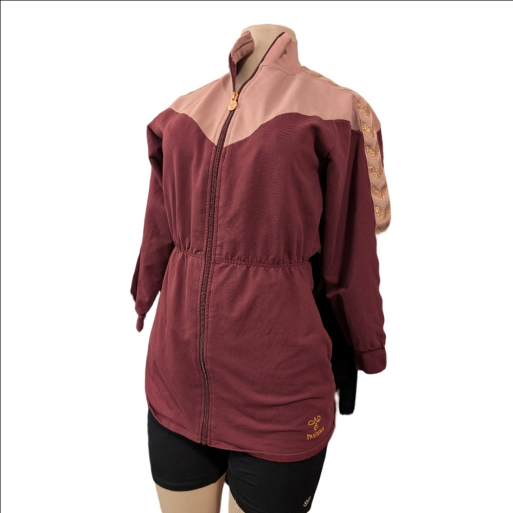 Hummel Danish‎ Stylish Pink and Maroon Gold Women's Sport Jacket Size Large